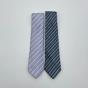 Bundle of two blue Geoffrey Beene ties